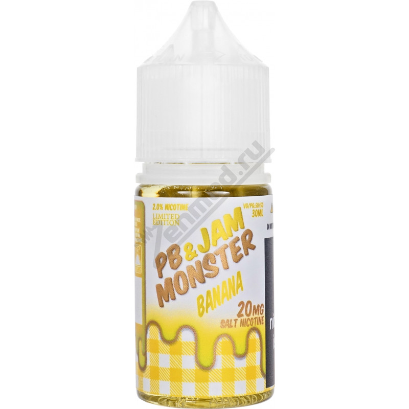 Фото и внешний вид — Jam Monster SALT - PB & Banana 30мл