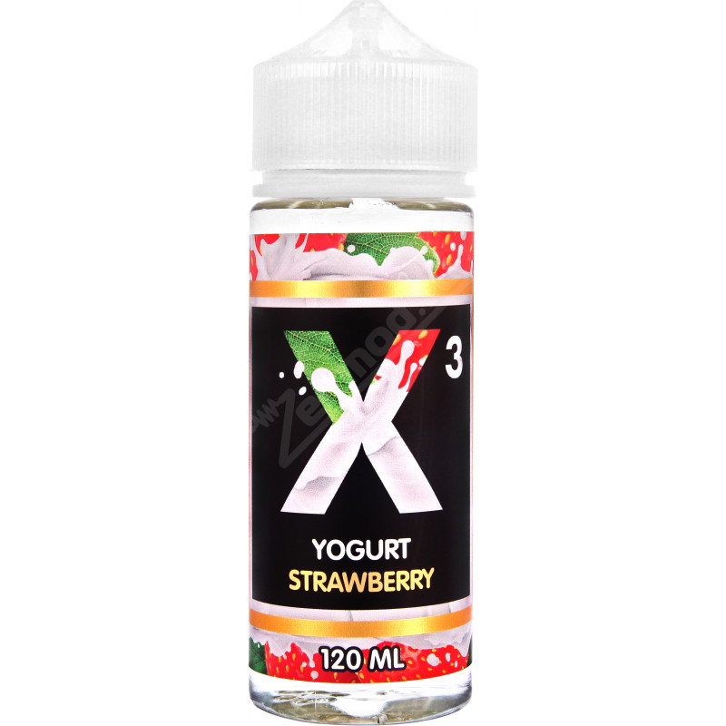 Фото и внешний вид — X-3 Yoghurt - Strawberry 120мл