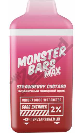 Monster Bars Max 6000 - Strawberry Custard