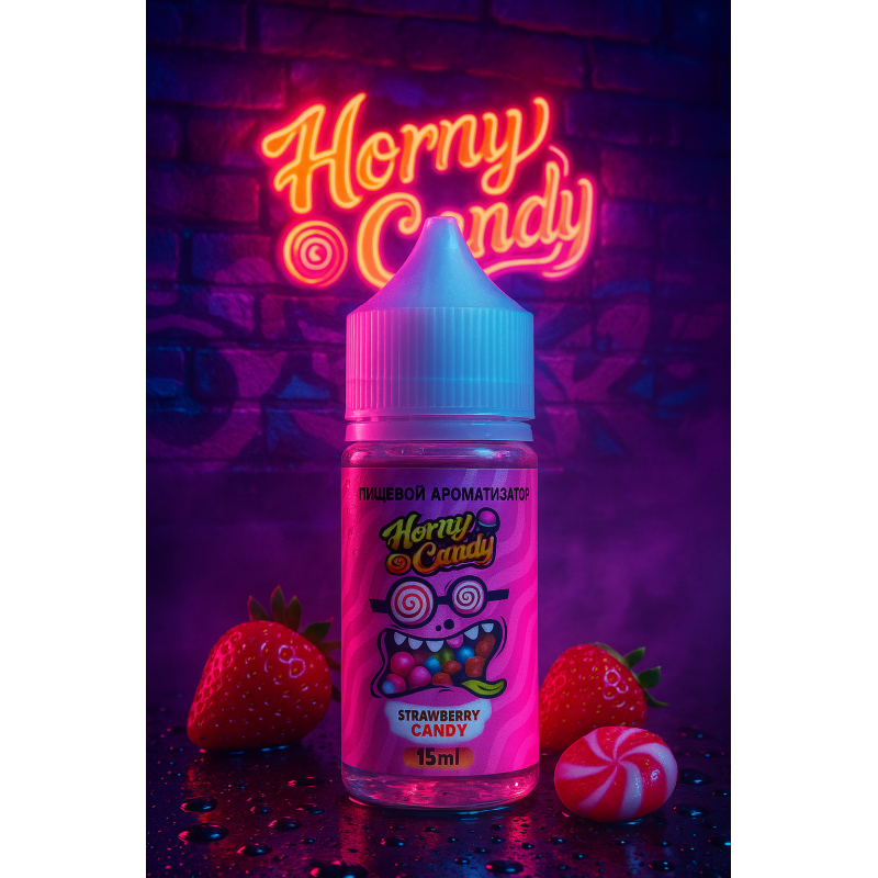 Фото и внешний вид — HORNY Candy - Strawberry 15мл