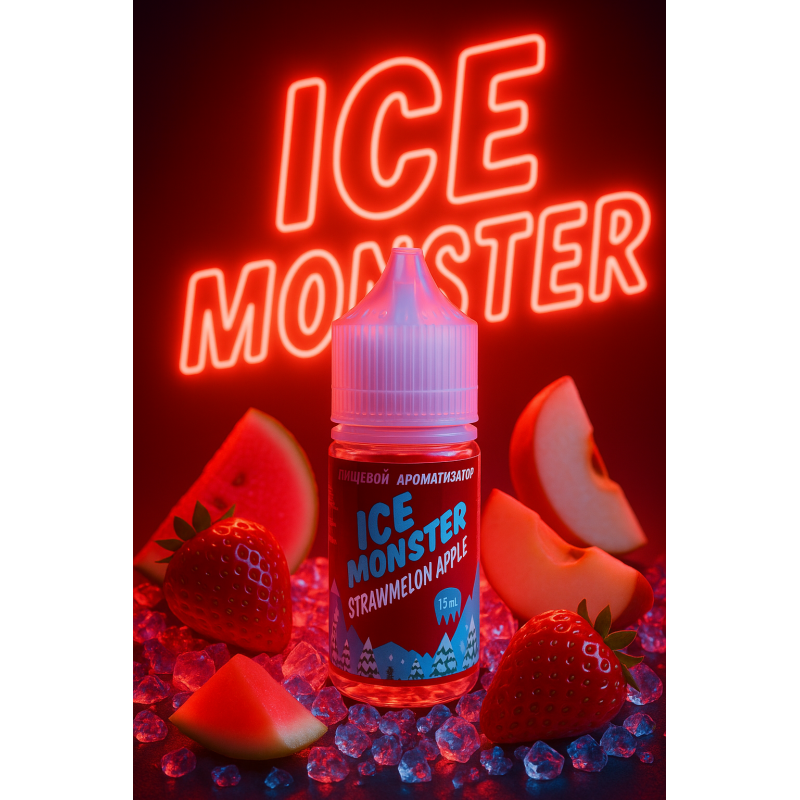Фото и внешний вид — Ice Monster - Клубника Арбуз Яблоко со Льдом (Ice Strawmelon Apple) 15мл