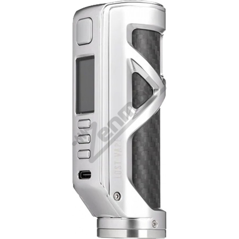 Фото и внешний вид — Lost Vape Cyborg Quest 100W Mod SS Carbon Fiber